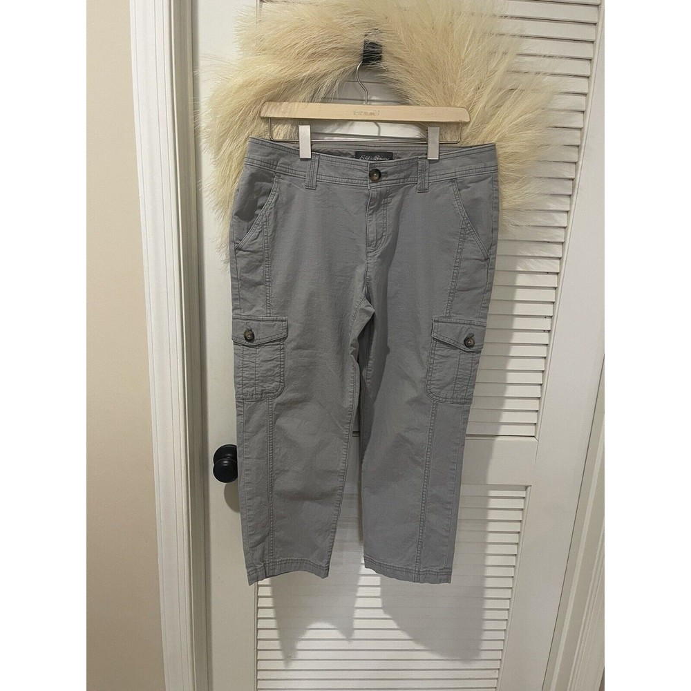 Eddie Bauer Women's Legend Wash Truly Straight Khaki Pants Chinos Boyfriend 10
